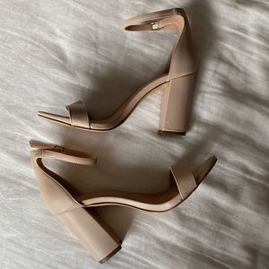 Madden Girl Nude Open Toe Heels